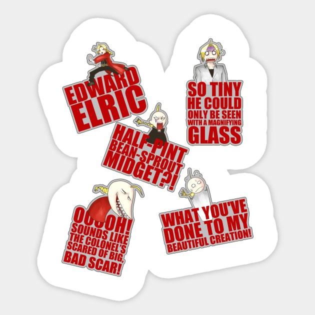 Edward Elric Sticker by KanaHyde